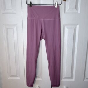 Lululemon Women's Align Ribbed High-Rise Leggings Pant 23" Size–6 Mauve Pink